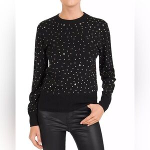 THE KOOPLES WOOL BLEND STUDDED‎ RIB-KNIT SWEATER SIZE S